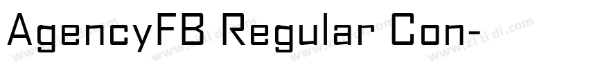 AgencyFB Regular Con字体转换